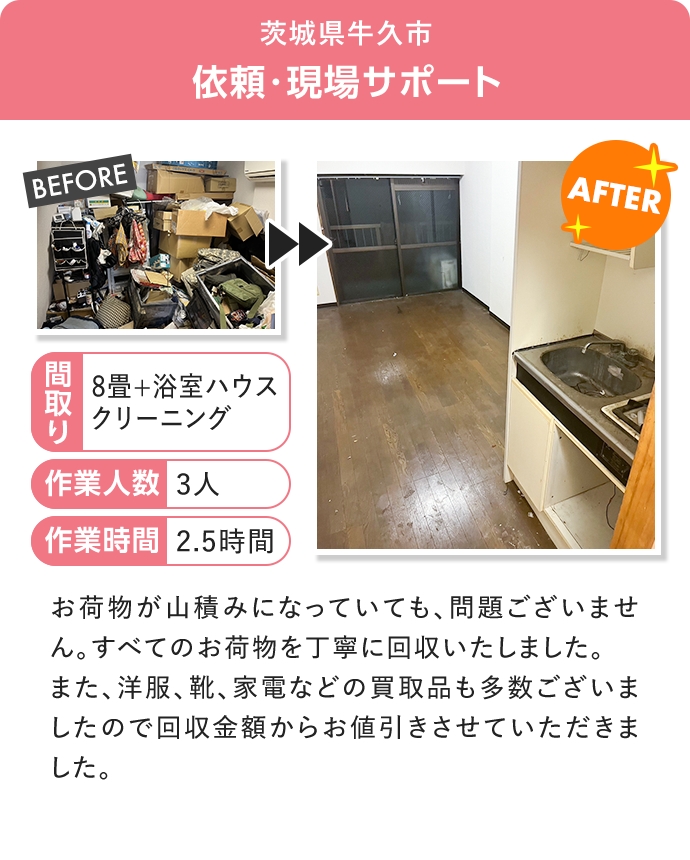 茨城県牛久市　依頼・現場サポート