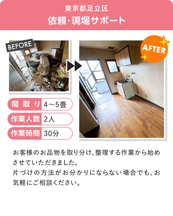 東京都足立区　依頼・現場サポート