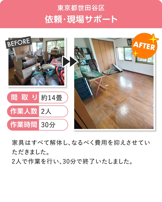 東京都世田谷区　依頼・現場サポート