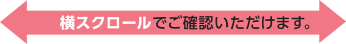横スクロールでご確認いただけます。